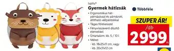 Lidl lupilu Gyermek hátizsák 1db ajánlat