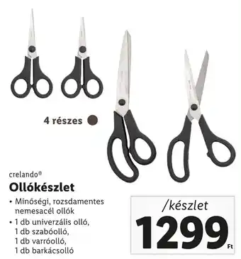 Lidl crelando Ollókészlet 4 részes ajánlat