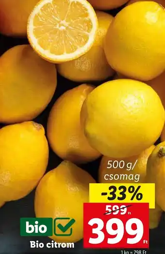 Lidl Bio citrom 500g ajánlat