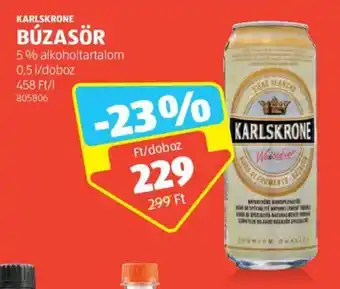 ALDI KARLSKRONE BÚZASÖR 5% 0,5l ajánlat