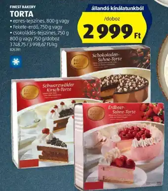 ALDI FINEST BAKERY TORTA 750-800g ajánlat