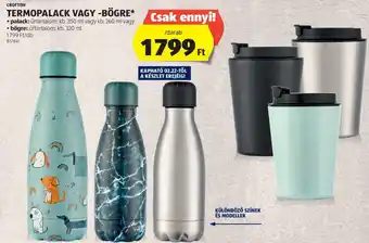 ALDI CROFTON TERMOPALACK VAGY BÖGRE 260, 320, 350ml, 1db ajánlat