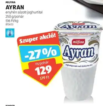 ALDI MILFINA AYRAN 250g ajánlat