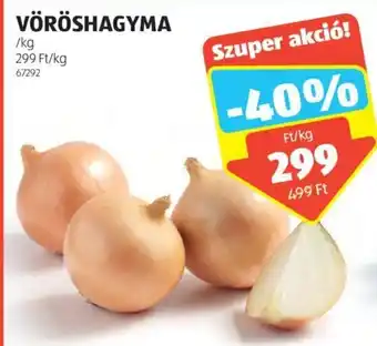 ALDI VÖRÖSHAGYMA 1kg ajánlat