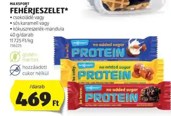 MAXSPORT FEHÉRJESZELET 40g