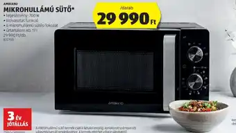 ALDI AMBIANO MIKROHULLÁMÚ SÜTŐ 700w ajánlat