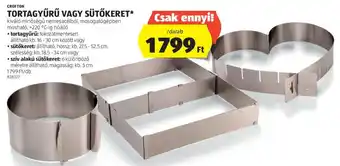 ALDI CROFTON TORTAGYŰRŰ VAGY SÜTŐKERET ajánlat