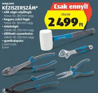 ALDI WORKZONE KÉZISZERSZÁM ajánlat