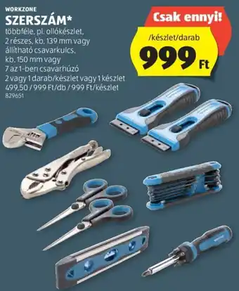ALDI WORKZONE SZERSZÁM ajánlat