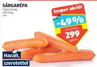 ALDI SÁRGARÉPA 1kg ajánlat