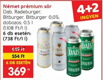 Spar Német prémium sör 0,5l ajánlat