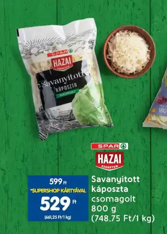 Spar Savanyított káposzta 800g ajánlat
