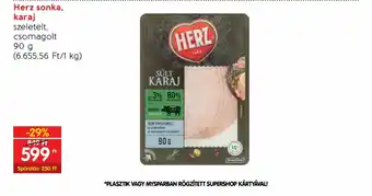 Spar Herz sonka karaj 90g ajánlat
