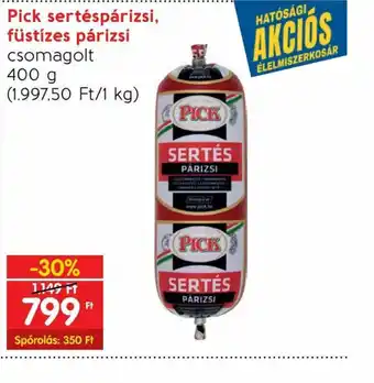 Spar Pick sertéspárizsi, füstízes párizsi csomagolt 400 g ajánlat