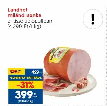 Spar Landhof milánói sonka 10dkg ajánlat