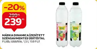 Auchan MÁRKA DINAMICA ÍZESÍTETT SZÉNSAVMENTES ÜDÍTŐITAL 1,5 l ajánlat