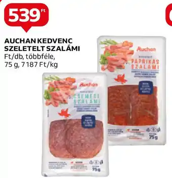 Auchan AUCHAN KEDVENC SZELETELT SZALÁMI 75g ajánlat