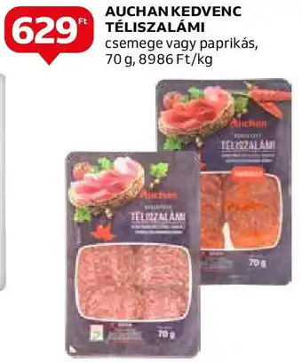 Auchan AUCHAN KEDVENC TÉLISZALÁMI 70g ajánlat