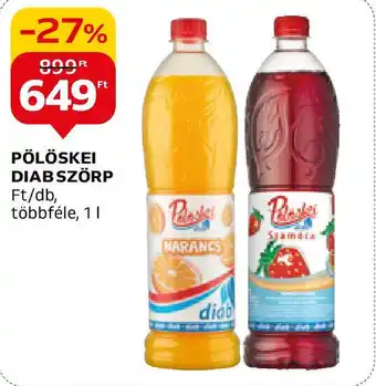 Auchan PÖLÖSKEI DIAB SZÖRP 1l ajánlat