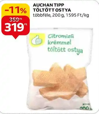 Auchan AUCHAN TIPP TÖLTÖTT OSTYA 200g ajánlat