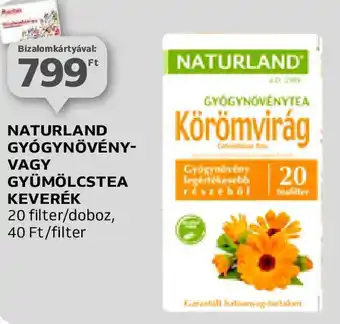 NATURLAND GYÓGYNÖVÉNY VAGY GYÜMÖLCSTEA KEVERÉK 20filter