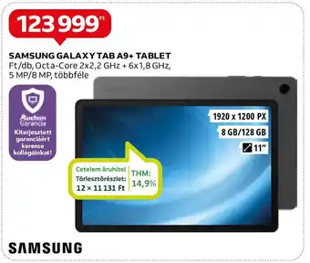 Auchan SAMSUNG GALAXY TAB A9+ TABLET ajánlat