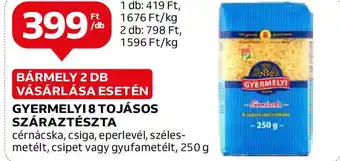 Auchan GYERMELYI 8 TOJÁSOS SZÁRAZTÉSZTA 250g ajánlat