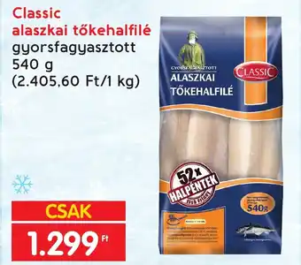 Spar Classic alaszkai tőkehalfilé 540g ajánlat