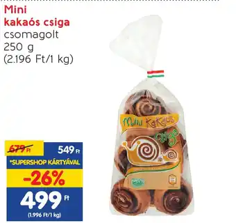 Spar Mini kakaós csiga 250g ajánlat