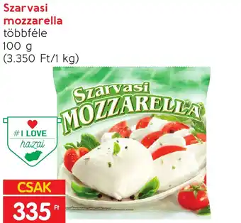 Spar Szarvasi mozzarella 100g ajánlat