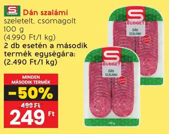 Spar Dán szalámi 100g ajánlat