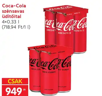 Spar Coca-Cola szénsavas üdítőital 4x0,33l ajánlat