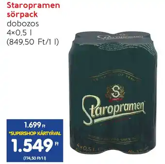 Spar Staropramen sörpack 4x0,5l ajánlat