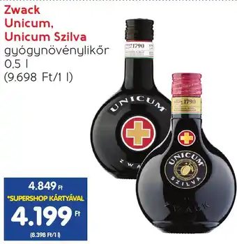 Spar Zwack Unicum, Unicum Szilva 0,5l ajánlat