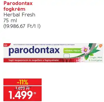 Spar Parodontax fogkrém 75ml ajánlat