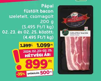 Spar Pápai füstölt bacon 200g ajánlat