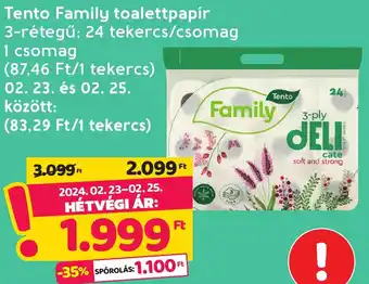 Spar Tento Family toalettpapír ajánlat