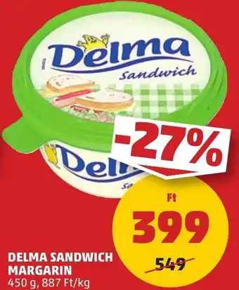 PENNY DELMA SANDWICH MARGARIN 450g ajánlat