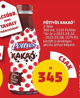 PENNY PÖTTYÖS KAKAÓ 300ml ajánlat