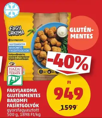 PENNY FAGYLAKOMA GLUTÉNMENTES BAROMFI FASÍRTGOLYÓK 500g ajánlat