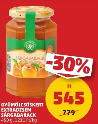 GYÜMÖLCSÖSKERT EXTRADZSEM SÁRGABARACK 450g