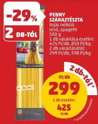 PENNY PENNY SZÁRAZTÉSZTA 500g ajánlat