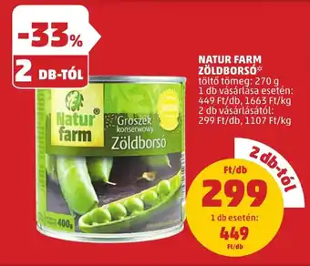 PENNY NATUR FARM ZÖLDBORSÓ 270g ajánlat
