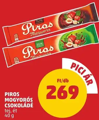 PIROS MOGYORÓS CSOKOLÁDÉ 40g