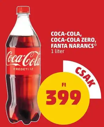 PENNY COCA-COLA, COCA-COLA ZERO, FANTA NARANCS 1l ajánlat