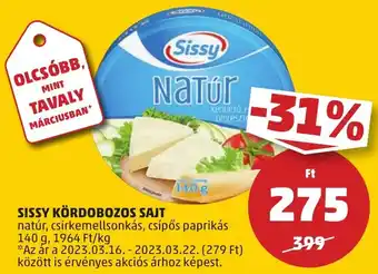 PENNY SISSY KÖRDOBOZOS SAJT 140g ajánlat