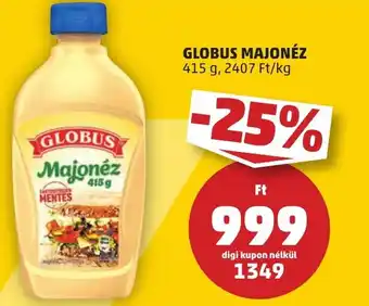 PENNY GLOBUS MAJONÉZ 415g ajánlat