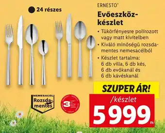 Lidl ERNESTO Evőeszköz készlet 24 részes ajánlat