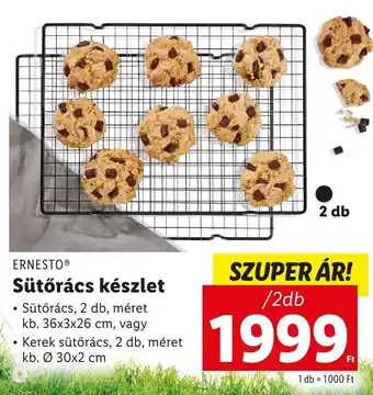 Lidl ERNESTO Sütőrács készlet 2db 36x3x26cm ajánlat