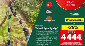 Lidl PARKSIDE Teleszkópos ágvágó 64-85cm 1db ajánlat